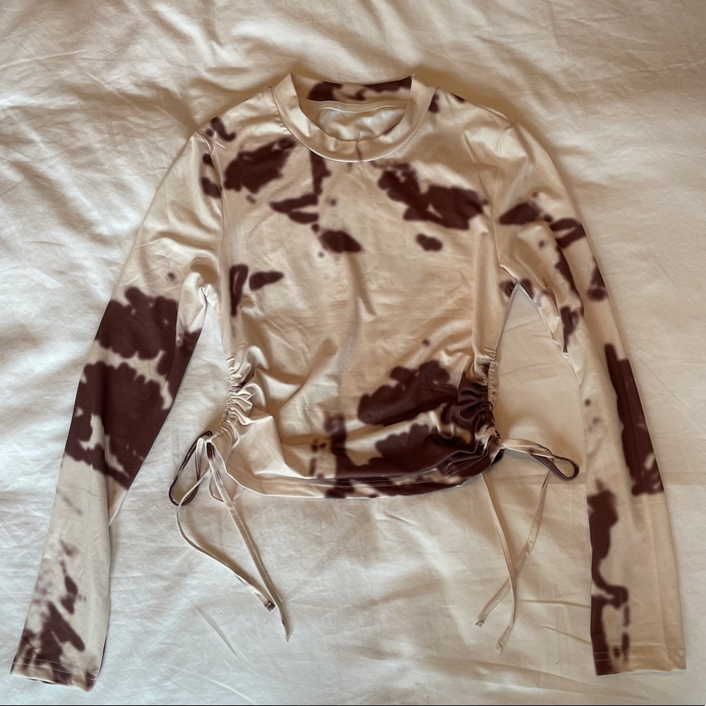 Revolve tight long sleeve shirt with ties
